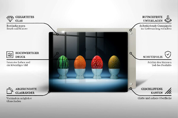 Tűzhelyvédő Absztrakt gyümölcs tojás