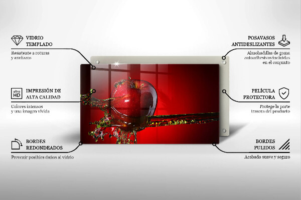Tűzhelyvédő Alma gyümölcs vízben