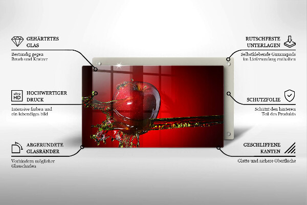 Tűzhelyvédő Alma gyümölcs vízben