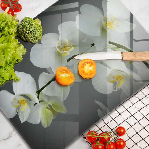 Tűzhelyvédő Fehér orchidea virágok