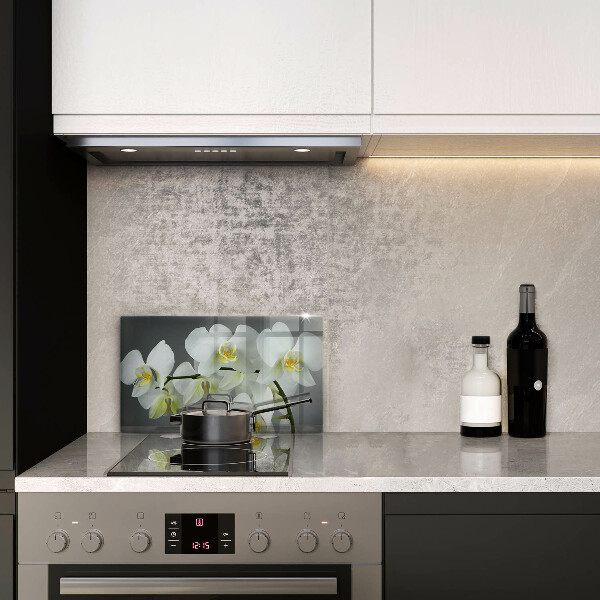 Tűzhelyvédő Fehér orchidea virágok