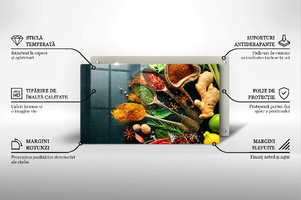 Tűzhelyvédő Konyhai fűszerek kanál