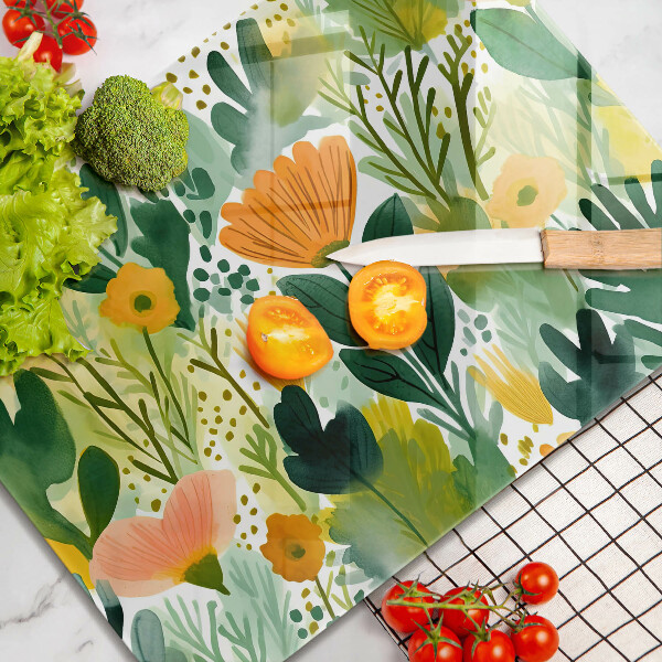 Tűzhelyvédő Festett virágok