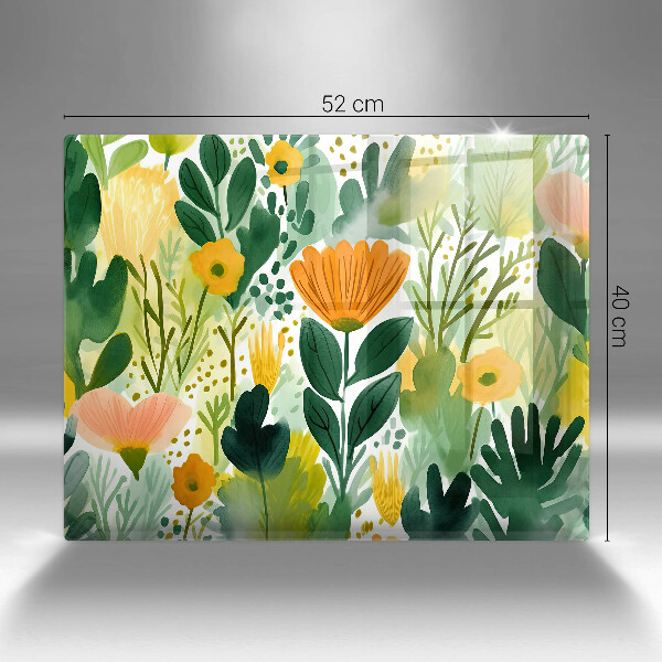 Tűzhelyvédő Festett virágok