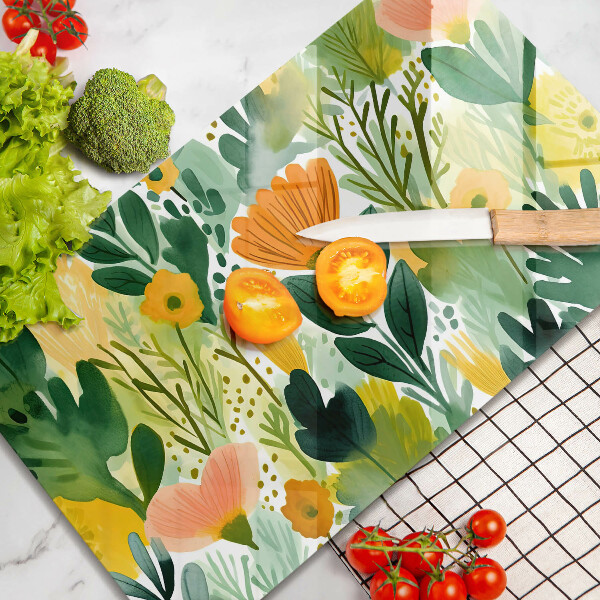 Tűzhelyvédő Festett virágok