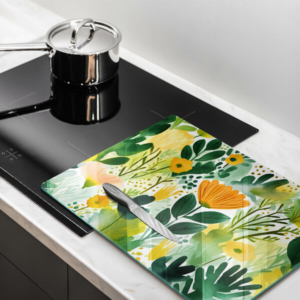 Tűzhelyvédő Festett virágok