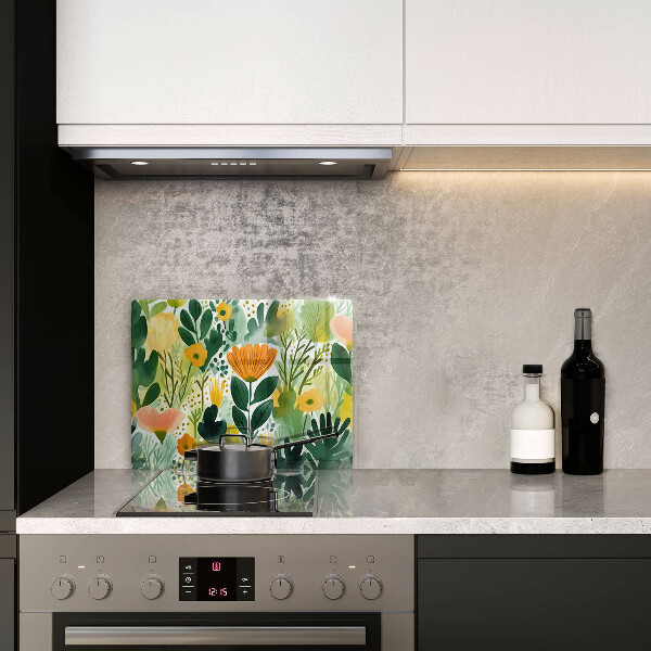 Tűzhelyvédő Festett virágok