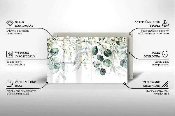 Tűzhelyvédő Akvarell növények