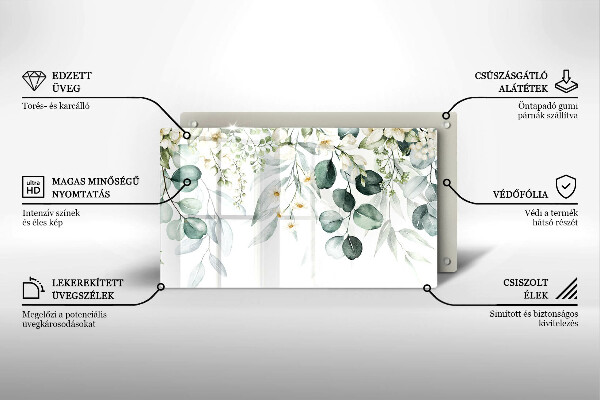 Tűzhelyvédő Akvarell növények