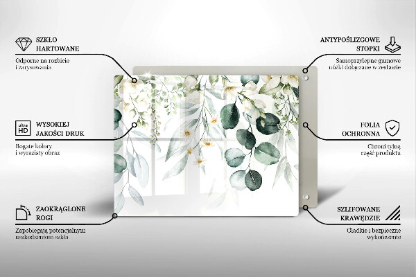 Tűzhelyvédő Akvarell növények