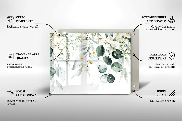 Tűzhelyvédő Akvarell növények