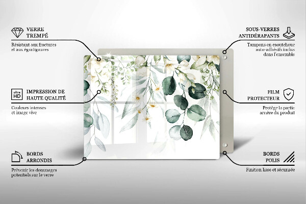 Tűzhelyvédő Akvarell növények