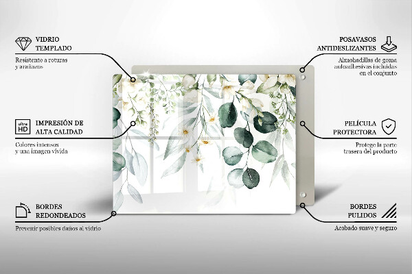 Tűzhelyvédő Akvarell növények