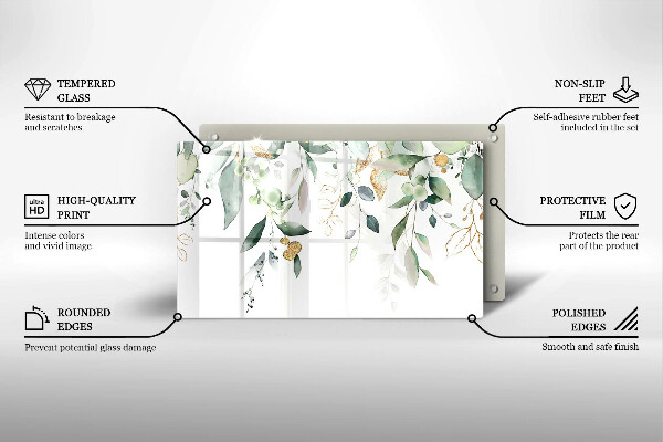 Tűzhelyvédő Akvarell levelek