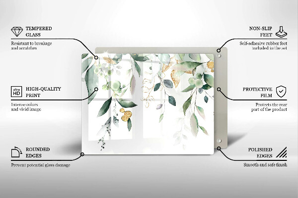 Tűzhelyvédő Akvarell levelek