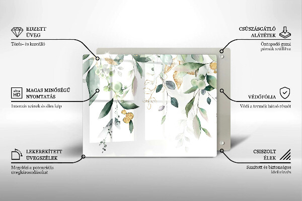 Tűzhelyvédő Akvarell levelek