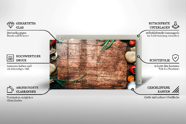 Tűzhelyvédő Fa konyhai tábla