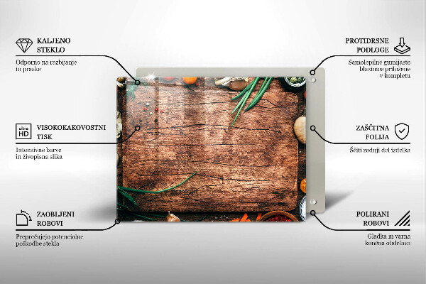 Tűzhelyvédő Fa konyhai tábla