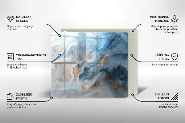 Tűzhelyvédő üveglap Márvány textúra