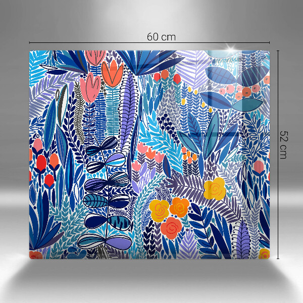 Tűzhelyvédő üveglap Festett rét