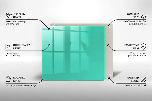 Tűzhelyvédő üveglap Zöld szín