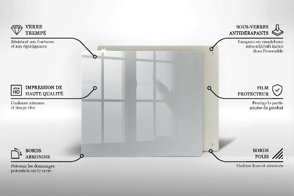 Tűzhelyvédő üveglap Szürke színű