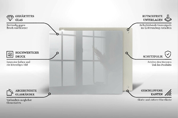 Tűzhelyvédő üveglap Szürke színű