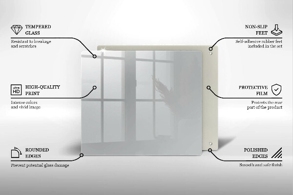 Tűzhelyvédő üveglap Szürke színű