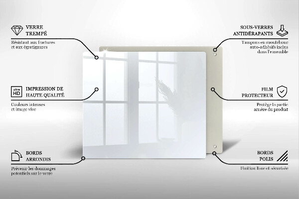 Tűzhelyvédő üveglap fehér szín