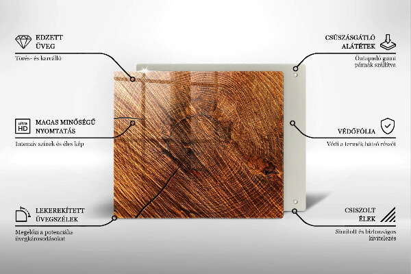 Tűzhelyvédő üveglap Fa szerkezet