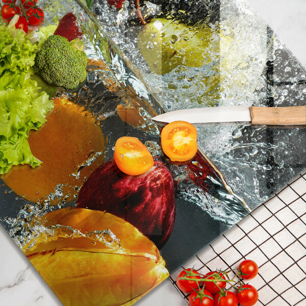 Tűzhelyvédő üveglap Lédús gyümölcs vízben