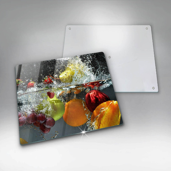 Tűzhelyvédő üveglap Lédús gyümölcs vízben