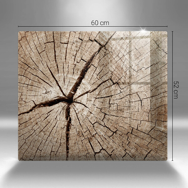 Tűzhelyvédő üveglap Egy fa keresztmetszete