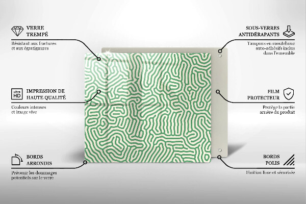 Tűzhelyvédő üveglap Absztrakt vonalak