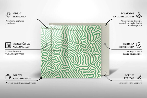 Tűzhelyvédő üveglap Absztrakt vonalak