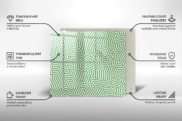 Tűzhelyvédő üveglap Absztrakt vonalak