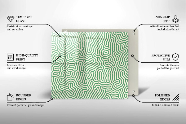 Tűzhelyvédő üveglap Absztrakt vonalak