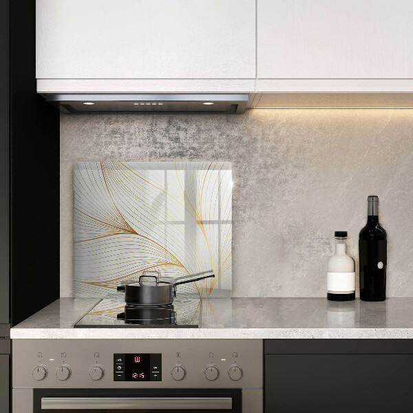 Tűzhelyvédő üveglap Modern vonalak minta