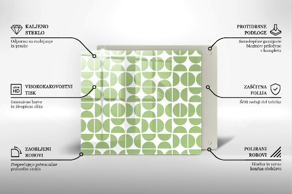 Tűzhelyvédő üveglap Boho formák mintája