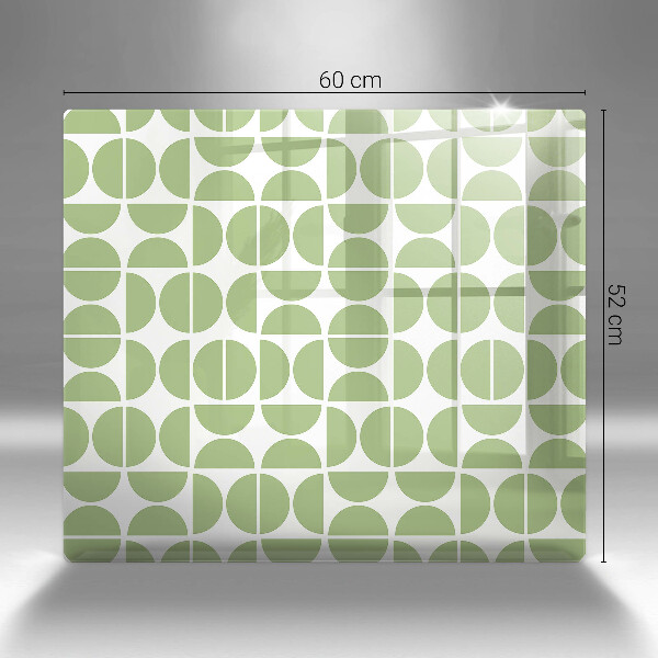 Tűzhelyvédő üveglap Boho formák mintája