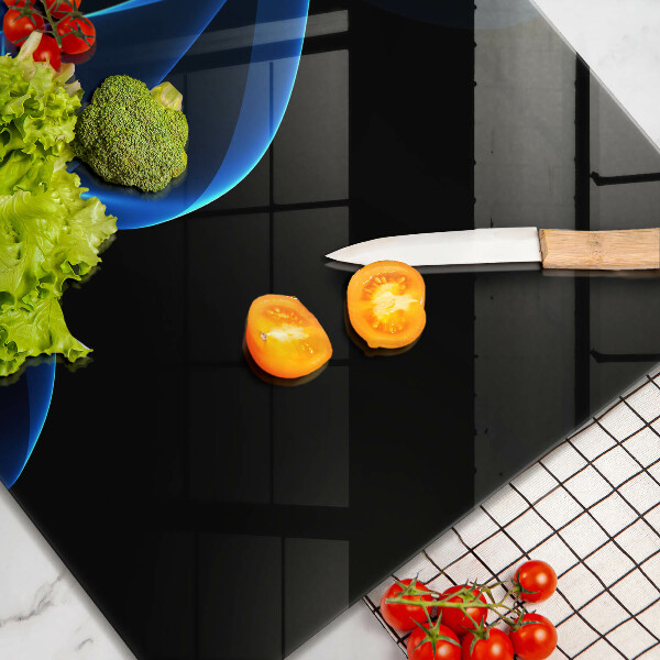 Tűzhelyvédő üveglap Kék füstvonalak