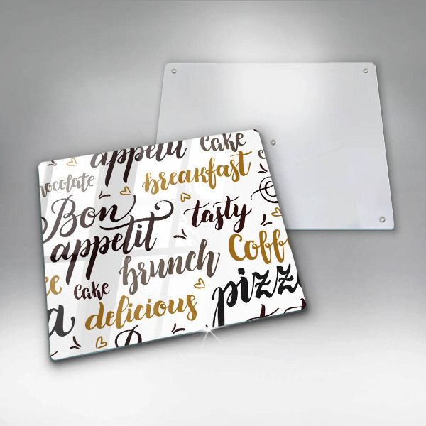 Tűzhelyvédő üveglap Bon Appetit