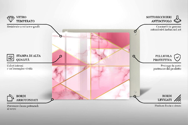 Tűzhelyvédő üveglap Geometrikus márvány