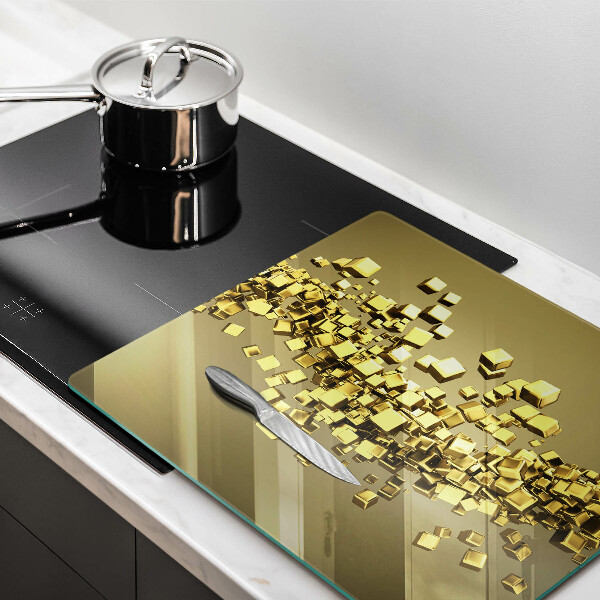 Tűzhelyvédő üveglap Absztrakt 3D geometria