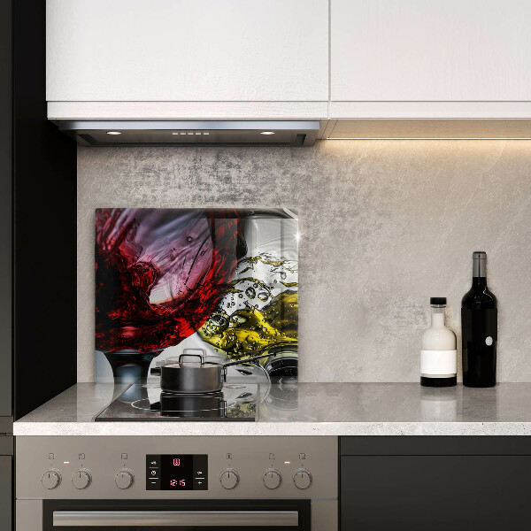 Tűzhelyvédő üveglap Pohár bor