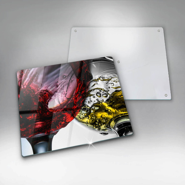 Tűzhelyvédő üveglap Pohár bor