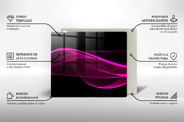 Tűzhelyvédő üveglap Rózsaszín absztrakció