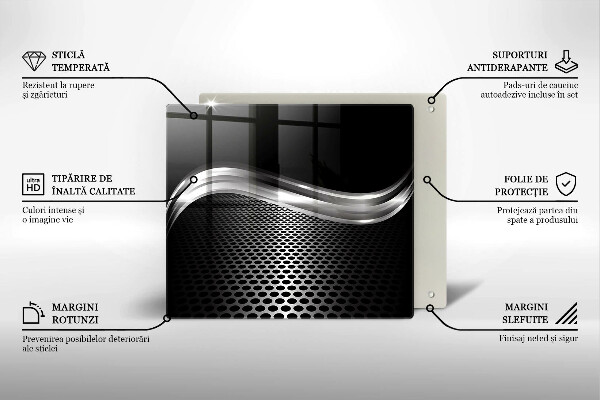 Tűzhelyvédő üveglap Fém szerkezet