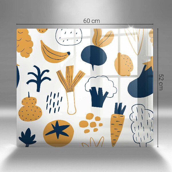 Tűzhelyvédő üveglap Élelmiszer illusztráció