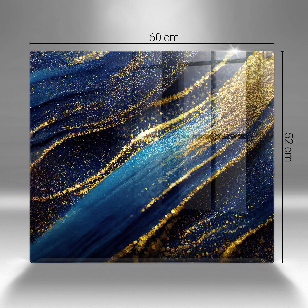 Tűzhelyvédő üveglap Sötétkék absztrakció